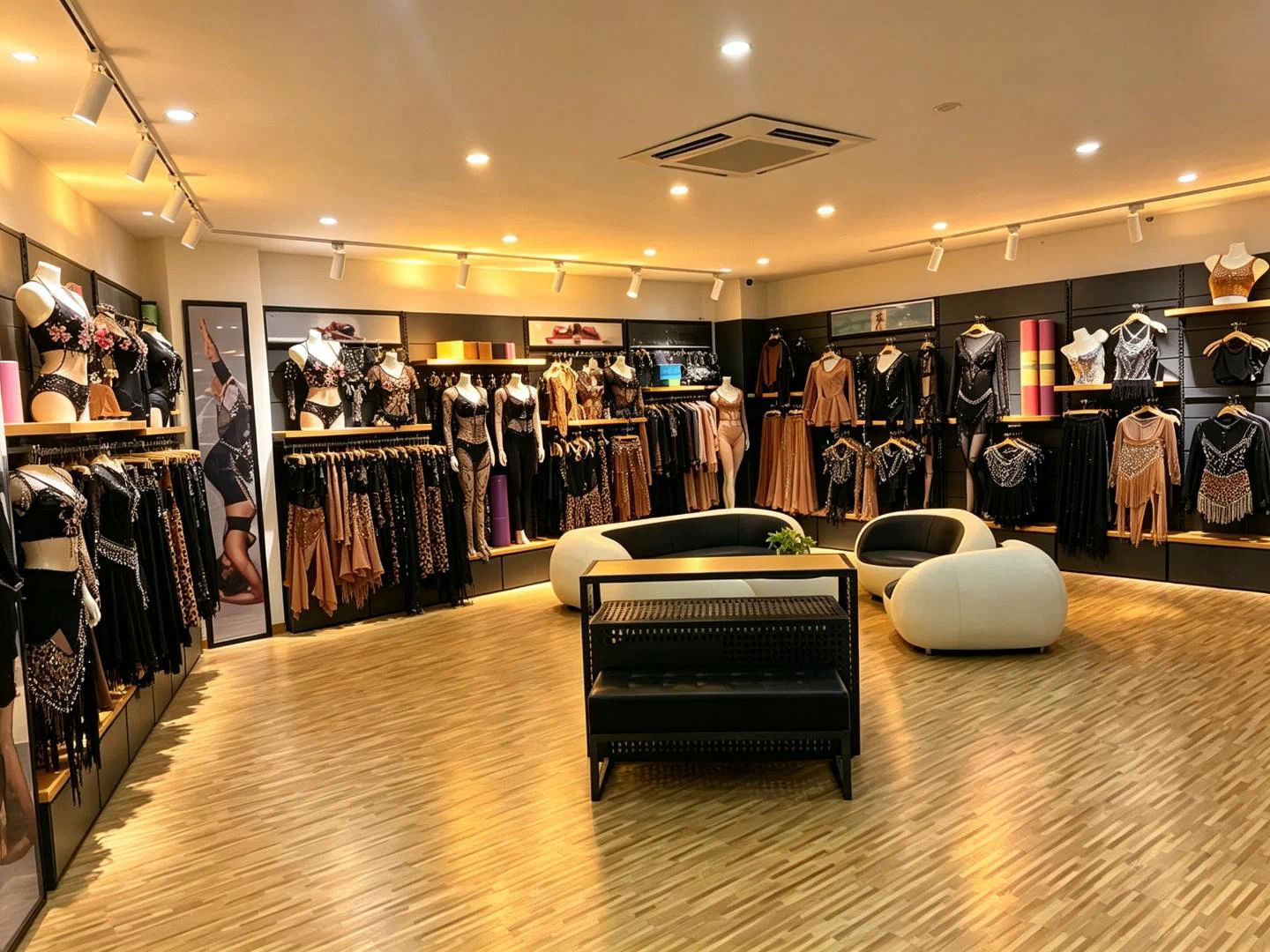 Luxury latin dance costumes and ballroom dresses with crystal embellishments
